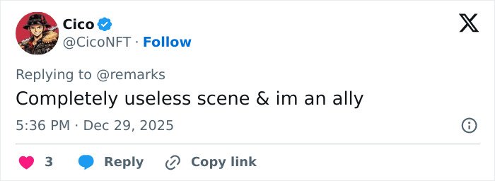 Screenshot of a Twitter reply criticizing a scene, mentioning Stranger Things star Noah Schnapp and Will Byers.