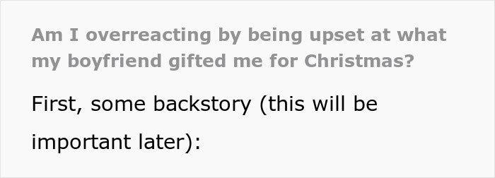 Woman confused about Christmas gifts from boyfriend as they match items that went missing earlier, showing doubt and surprise.