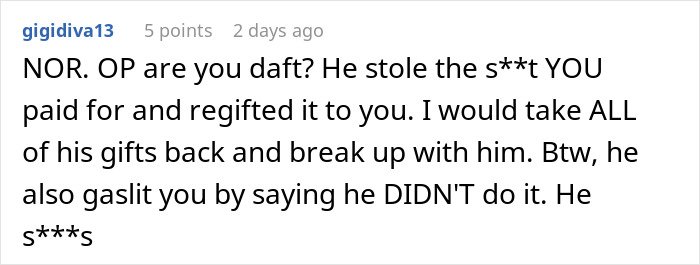Woman confused about Christmas gifts from boyfriend holding missing items with a puzzled expression indoors
