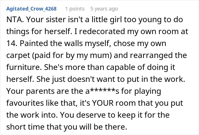 Reddit comment discussing a teen accused of crushing half-sister’s dreams by refusing her Christmas wish.