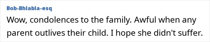 User comment expressing condolences on Tommy Lee Jones&rsquo; daughter Victoria&rsquo;s passing and the deepening mystery.