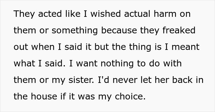 Text excerpt from a teen living in fear of his violent sister, expressing strong feelings of rejection and isolation.