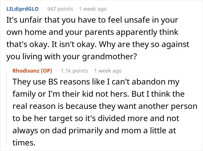 Teen feeling unsafe at home due to violent sister, while parents struggle to believe his feelings of fear and hatred.