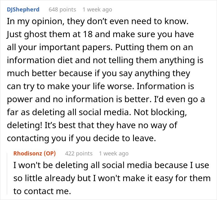 Alt text: Online discussion about a teen living in fear of his violent sister and parents unable to believe his feelings.