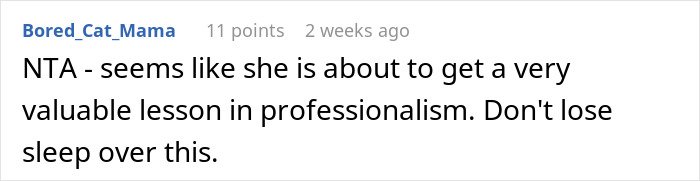 Screenshot of a social media comment discussing a woman who puts coworker on blast and faces consequences.