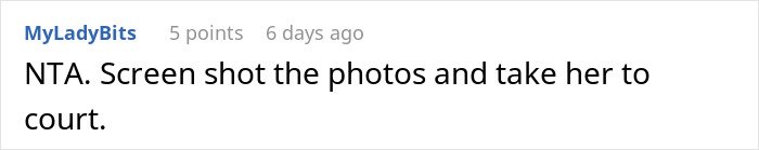 Screenshot of online comment advising to take legal action against makeup artist pretending to be sick on wedding day for easy money.