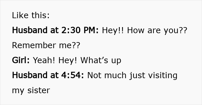 Conversation screenshot showing a woman receiving proof that her husband is cheating and exposing crazy ex-girlfriend behavior.