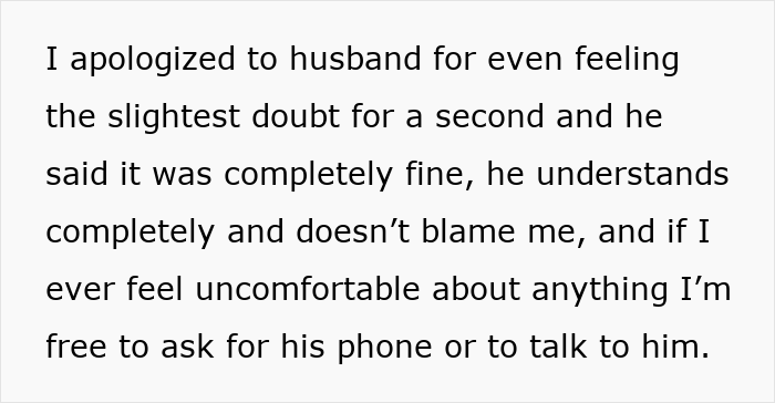 Text about a woman receiving proof of husband cheating and dealing with how crazy ex-girlfriends can get.
