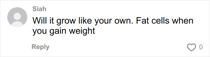 Comment about fat cells and weight gain in discussion on donated lifeless bodies used for BBLs and breast implants.