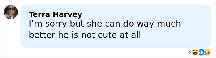 User comment on social media about Kylie Jenner and Timothée Chalamet, expressing opinion on their attractiveness and relationship buzz.