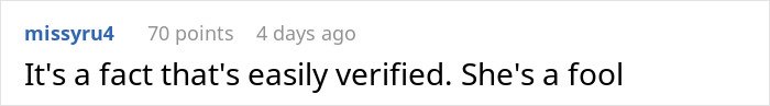Screenshot of an online comment where a user calls a teacher a fool after a kid shares a fun fact she didn’t know.