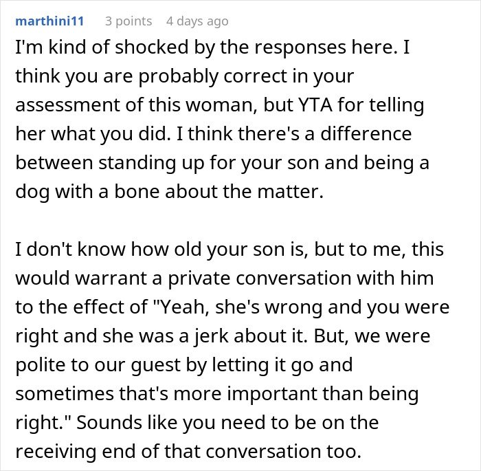 Screenshot of a Reddit comment discussing a teacher getting schooled by a kid with a fun fact his dad defends him on.