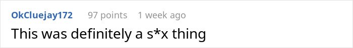 Text comment on social media expressing a reaction to a coworker calling a woman his work mom.