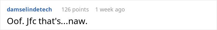 Screenshot of a Reddit comment reacting to a woman weirded out as coworker insists on calling her work mom.