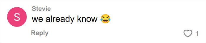 Comment on social media post with text we already know and laughing emoji, related to Timothée Chalamet using Kylie's BBL at Critics' Choice Awards.