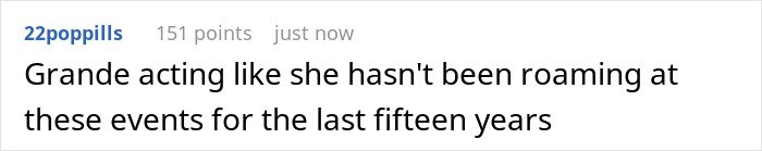 Screenshot of a social media comment discussing Ariana Grande being roasted after Leighton Meester&rsquo;s apparent mocking on the red carpet.