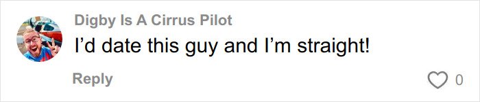Comment about dating a guy, with a smiling profile picture, reflecting a reaction to a Hinge match first date story.