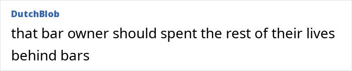 Comment stating a bar owner should spend their life behind bars, related to disturbing Swiss resort blaze details.