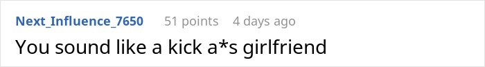 Screenshot of a forum comment discussing a woman ready to dump her boyfriend who feels emasculated when she fixes things.