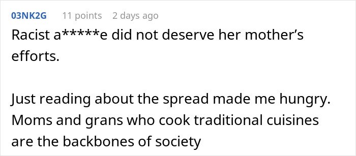 Person making faces and throwing a fit after receiving traditional gross food instead of American dishes.