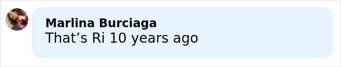Social media comment screenshot reading That's Ri 10 years ago about Rihanna distorted lingerie photos