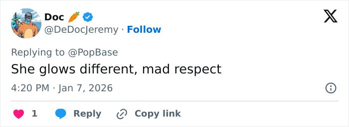 Screenshot of tweet reply about Zendaya wax figure; user says She glows different, mad respect