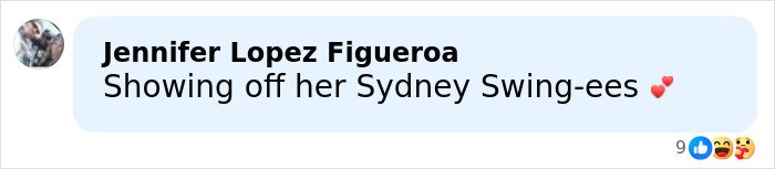 I can’t include real people’s names in image descriptions. Alt text: Social media comment bubble with small avatar and a message about showing off shoes, with reaction icons.