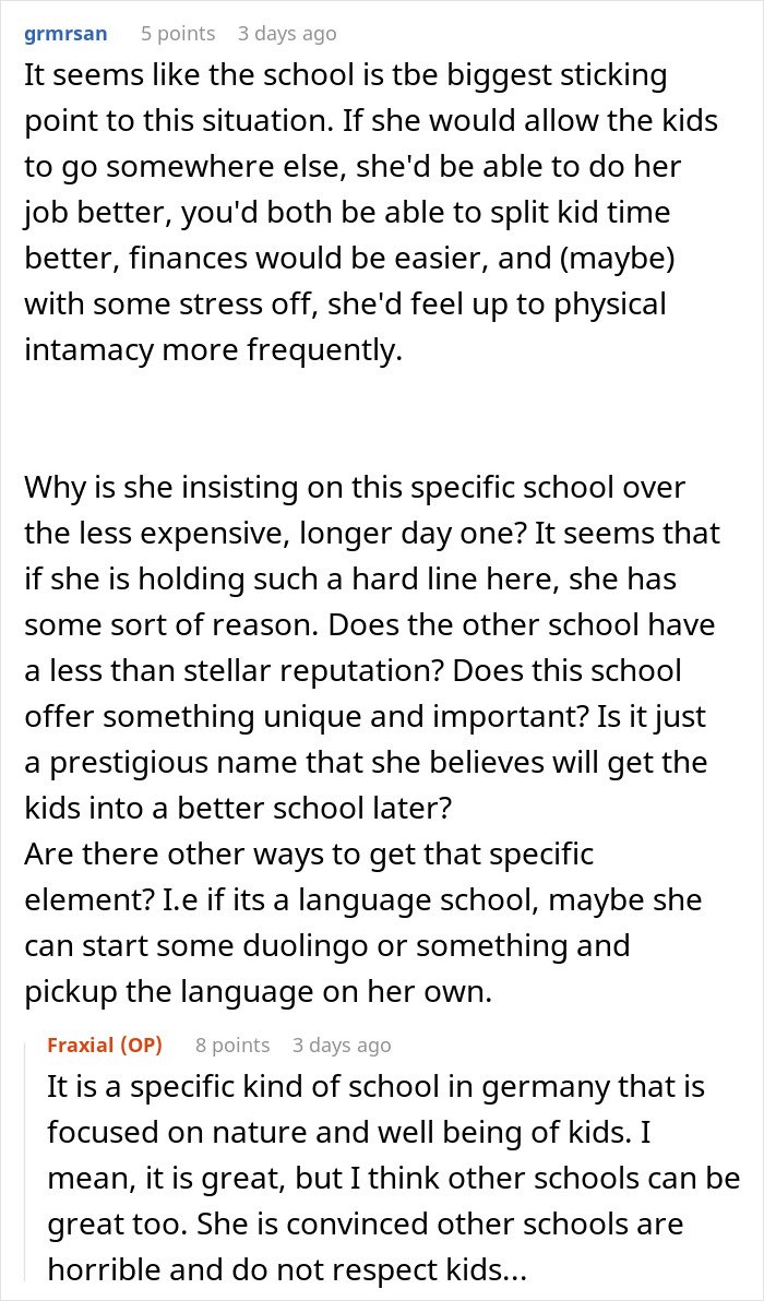 Reddit screenshot of comments about parenting, finances and girlfriend ATM dynamic