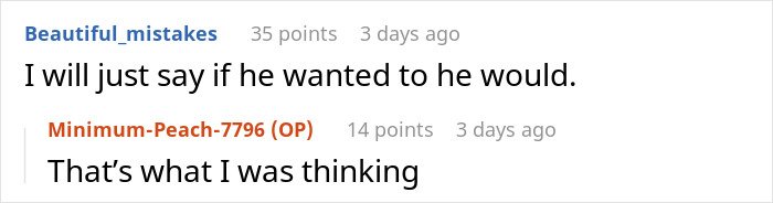 Screenshot of a Reddit conversation where a man fails to buy his girlfriend Christmas presents and claims the holiday snuck up on him.