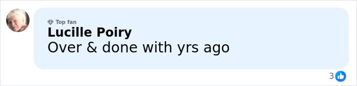 Comment by Lucille Poiry expressing she is over and done with the Jennifer Garner Ben Affleck divorce discussion.