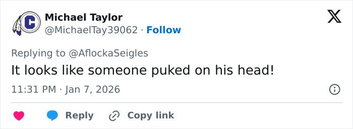Tweet by Michael Taylor reacting humorously to pink hair, related to professional stylist revealing reasons for hair color change.