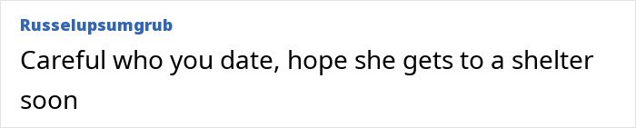 Screenshot of a social media comment warning about dating, related to the trans chef of the year attack controversy.