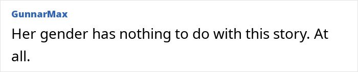 Comment stating that gender is irrelevant in the J.K. Rowling media coverage of trans Chef of the Year attack case.
