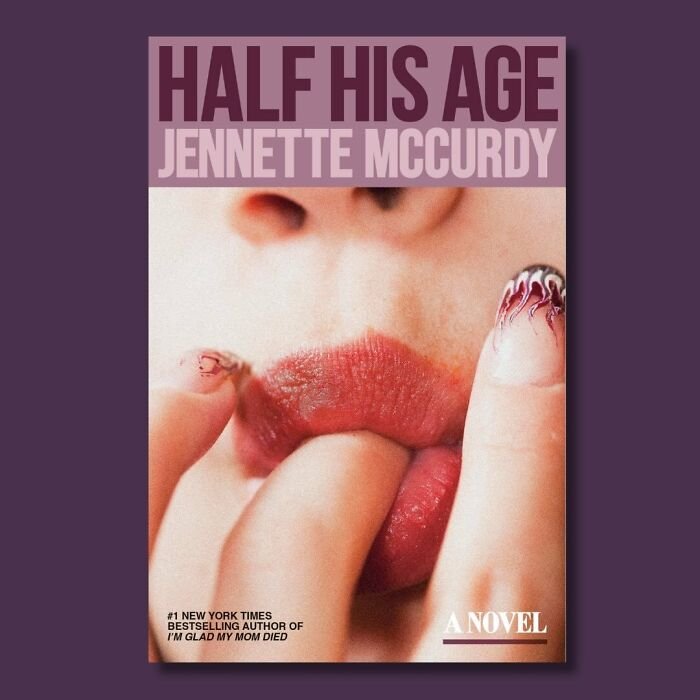 Close-up of a woman biting her finger, representing Jennette McCurdy’s addictive relationship with much-older man.