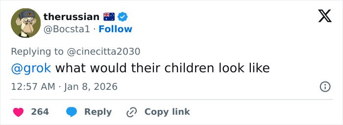 Screenshot of a viral social media reply discussing Barron Trump and Princess Isabella in a monarchy context.