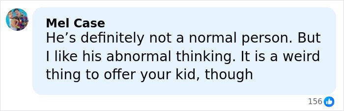 Screenshot of a social media comment discussing Dax Shepard’s talk with his 11-year-old daughter about freezing her eggs.