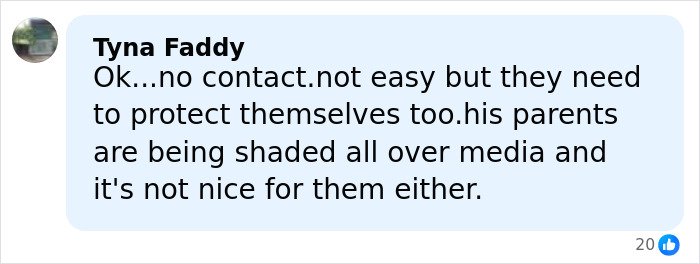 User comment discussing family protection amid Brooklyn Beckham's escalating legal feud with parents David and Victoria.