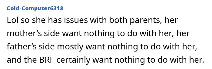 Comment discussing Meghan Markle’s alleged rift with mom Doria and family distancing rumors.