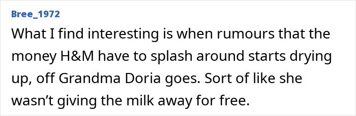 Text post discussing rumors about Meghan Markle’s family, focusing on alleged rift with mom Doria and related theories.
