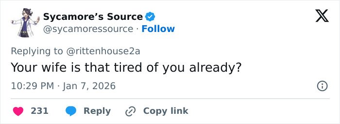 Tweet reply from Sycamore’s Source addressing Kyle Rittenhouse amid internet outrage over ICE slaying reaction in Minneapolis.