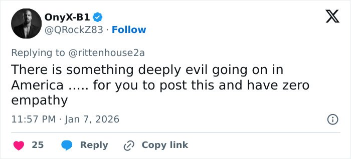 Tweet criticizing Kyle Rittenhouse’s reaction to ICE slaying sparks internet outrage and national disgrace discussions.