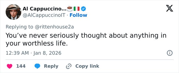 Screenshot of a critical social media reply addressing Kyle Rittenhouse’s reaction to the ICE slaying in Minneapolis.