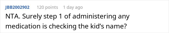 Comment text on a forum discussing a parent refusing to make their twins less similar for easier school identification.