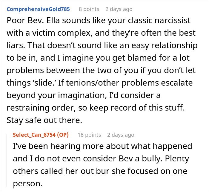Online discussion about fiancée’s obsession with her bully causing relationship issues and stalking behavior concerns.