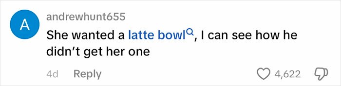 Screenshot of an online comment discussing a fiancé’s mug gift sparking a huge relationship debate about running.