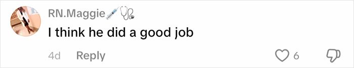 Comment on a social media post about a fiancé’s mug gift saying he did a good job, sparking relationship debate online.