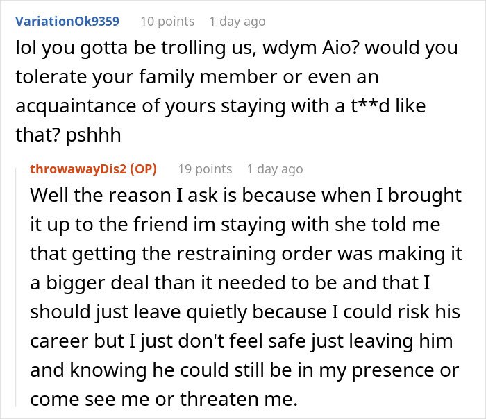 Online conversation showing a woman discussing her boyfriend being an internet troll and a victim of his attacks.