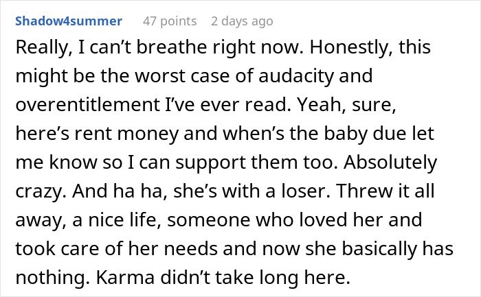 Unemployed woman cheats on boyfriend with jobless man, asking her now ex to fund her life and expenses.