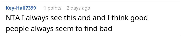 Screenshot of an online comment discussing relationships involving an unemployed woman and a jobless man.