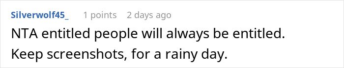 Screenshot of a Reddit comment discussing entitled behavior related to an unemployed woman cheating and financial demands.